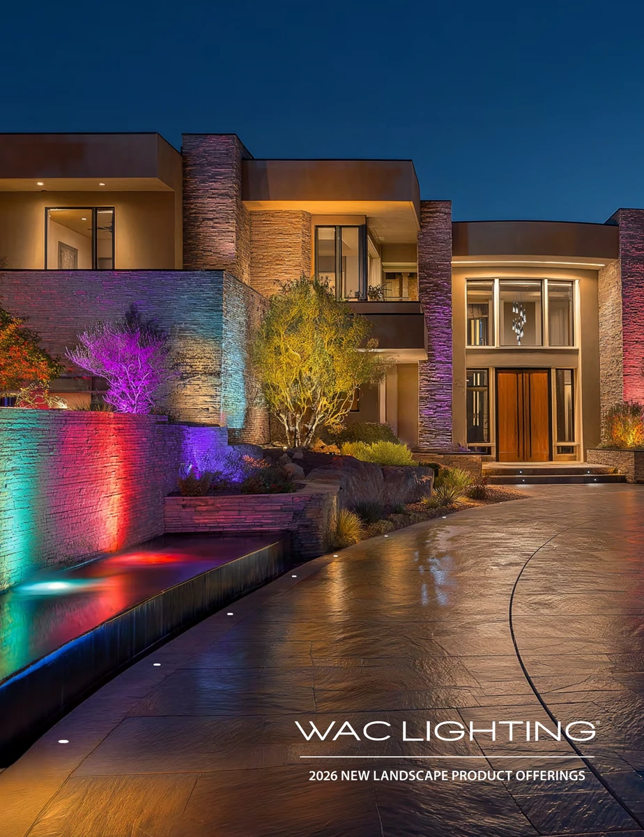 WAC flood lighting washing a facade